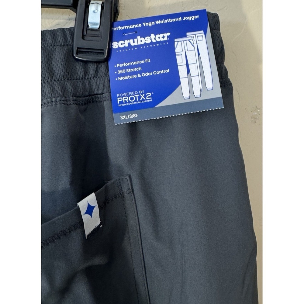 ScrubStar Jogger Women 3XL Pull-On Pants Pockets Yoga Waistband Gray NEW - Picture 5 of 5